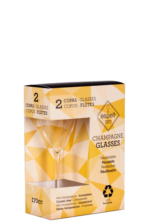 Pack 2 Copas Cava Parellada de plástico Tritán